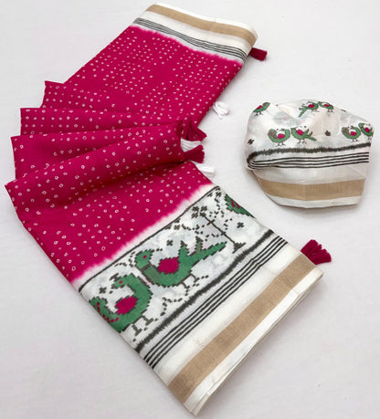 Cotton tissue budget saree