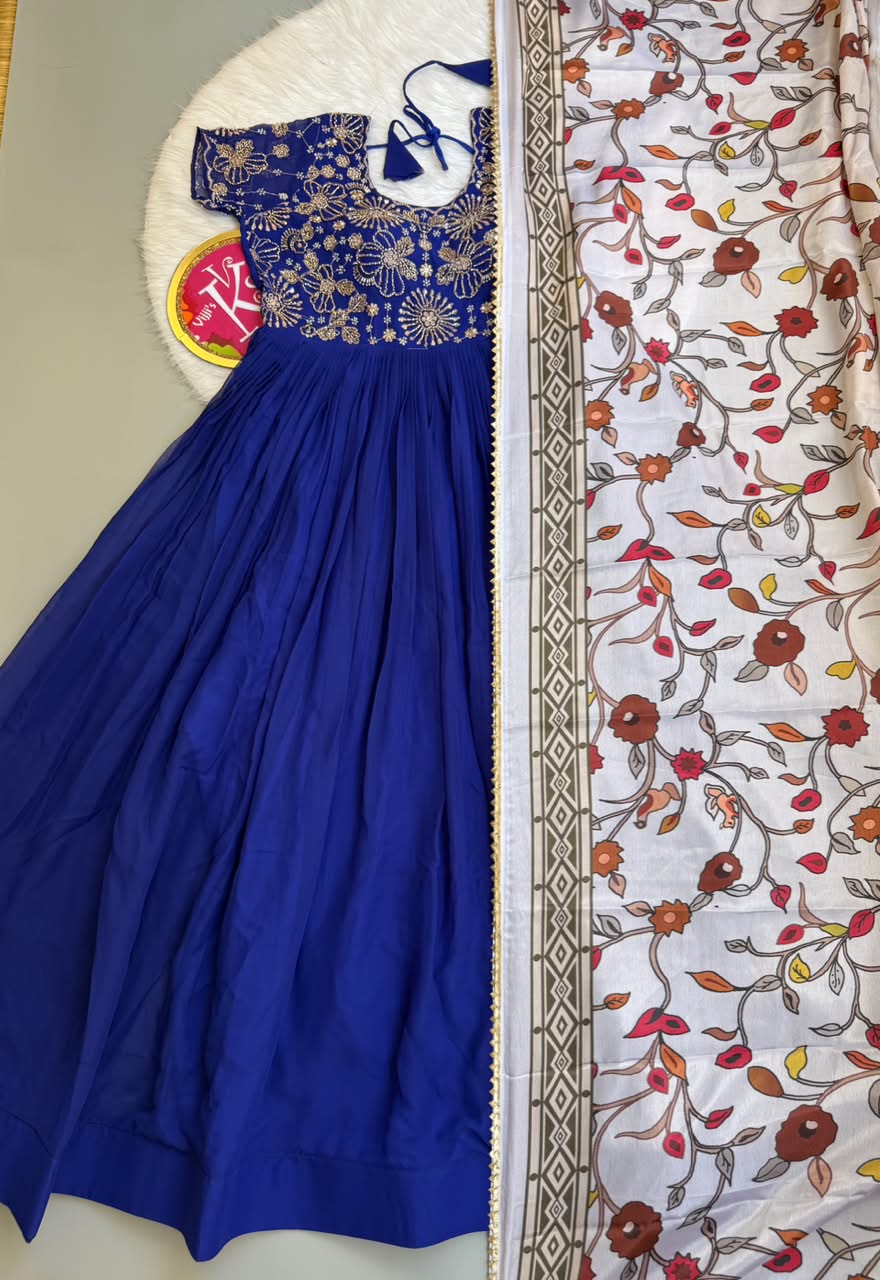 Trending Maggam work soft georgette gowns