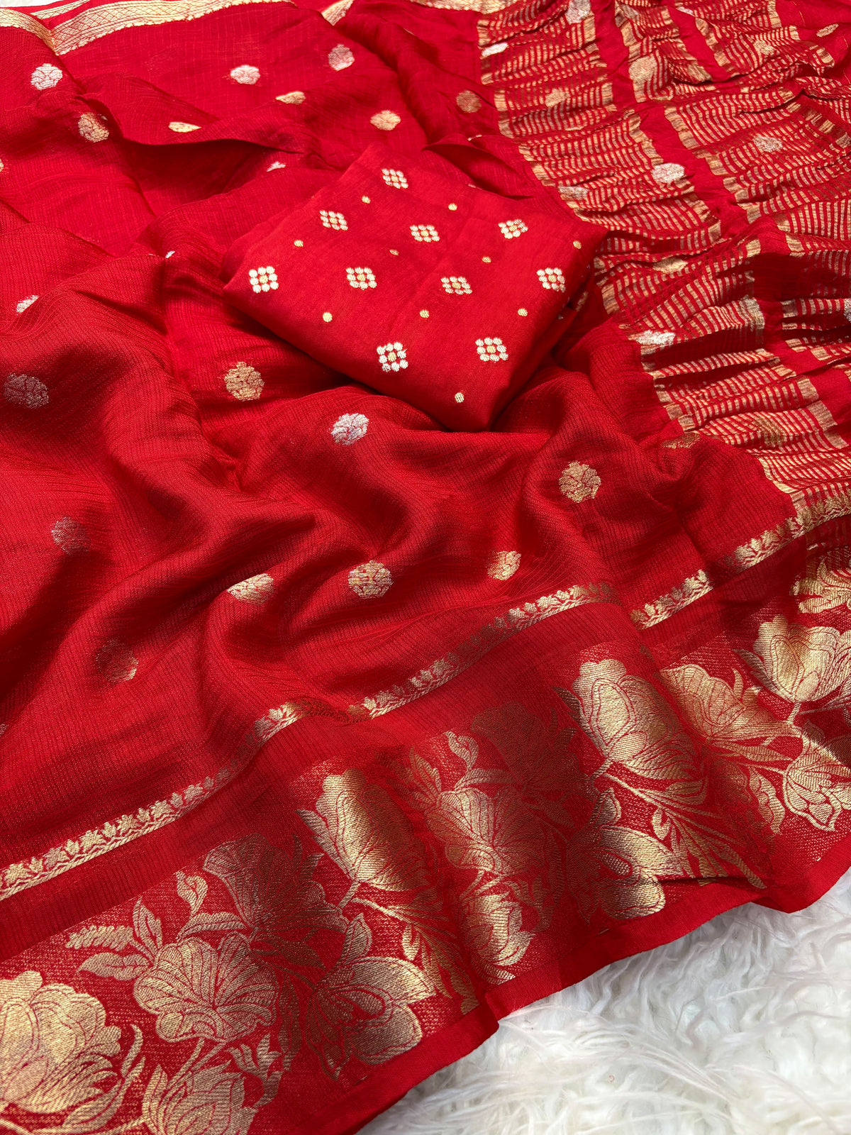 Kota doriya Rose trending traditional saree