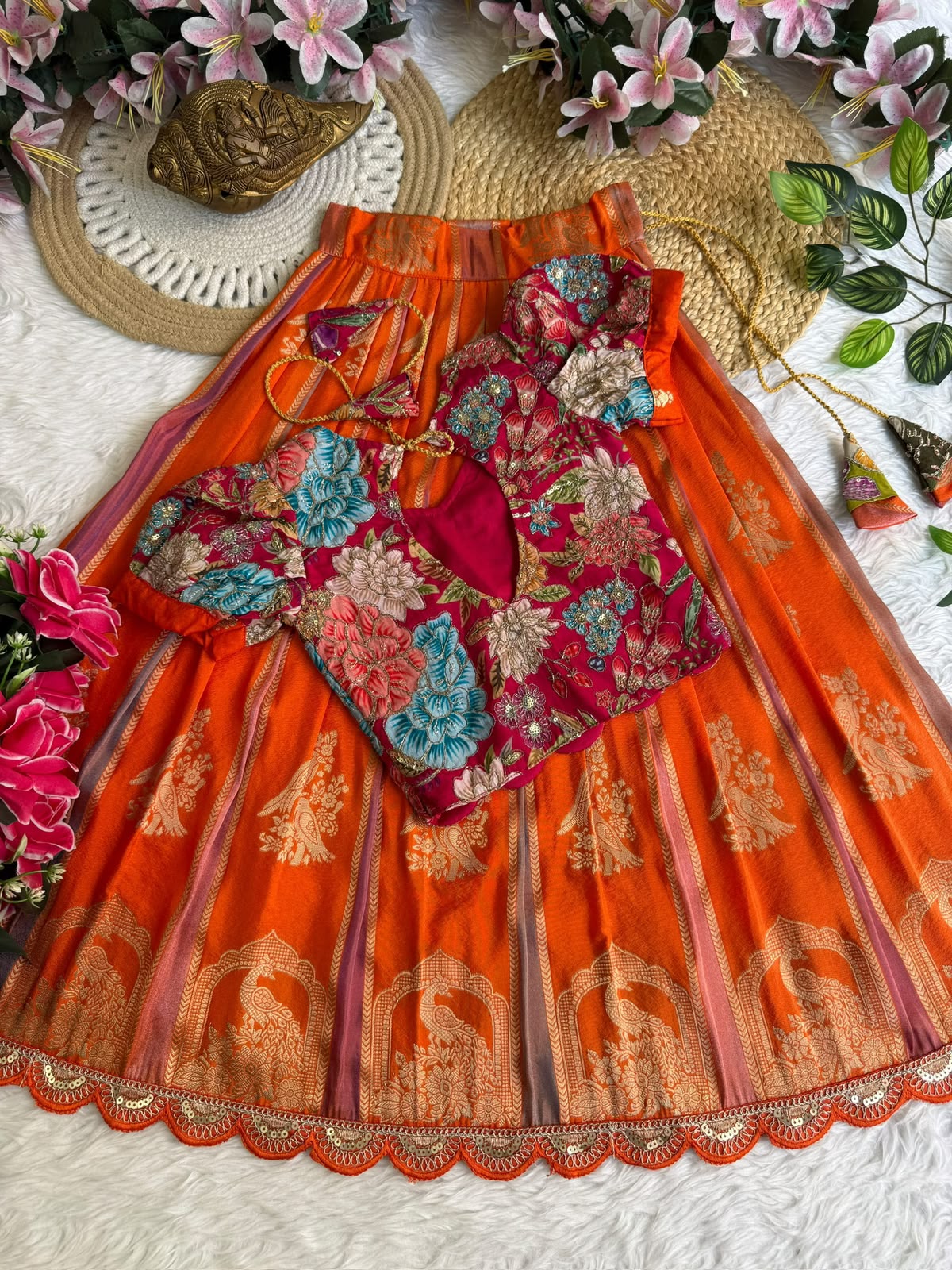 Kids cute georgette traditional sets