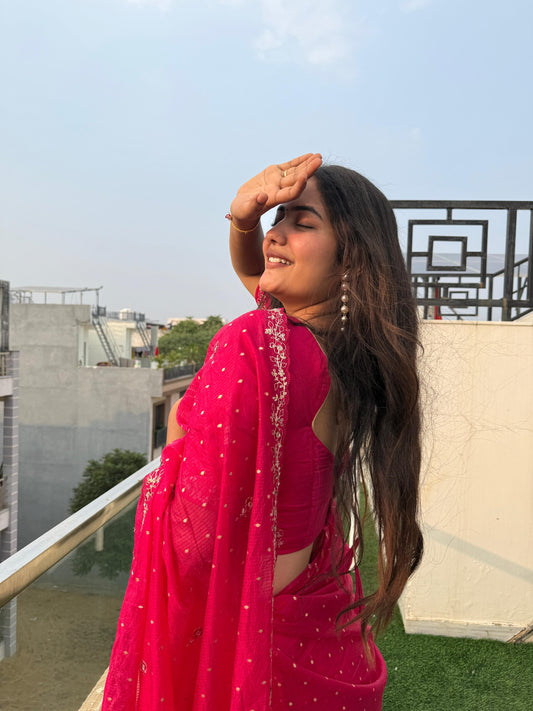 Soft paper tissue Saree