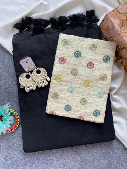 Budget Khadi cotton with beautiful work blouse