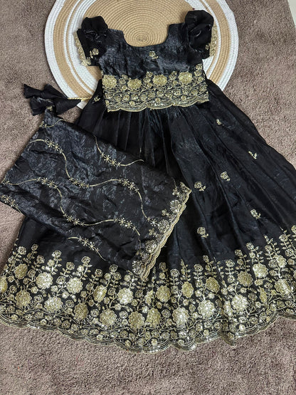 Mom and daughter cafe cute Designer lehenga sets