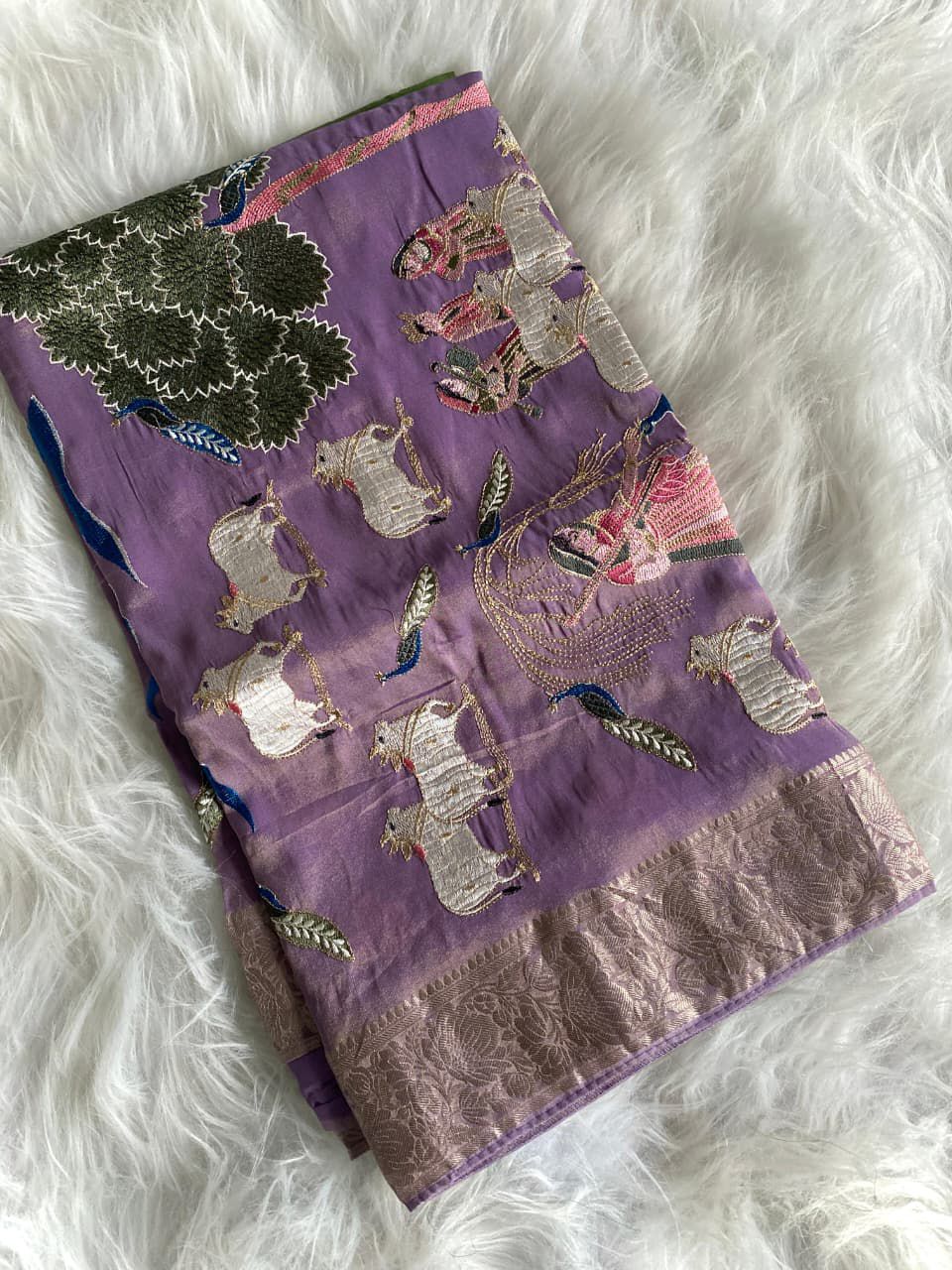 Viscose Zari Tissue Pure premium luxe saree