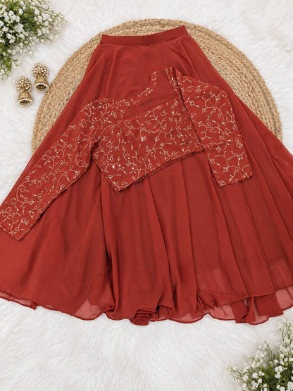 Crop top style (Anarakali ) gown stylish work sets