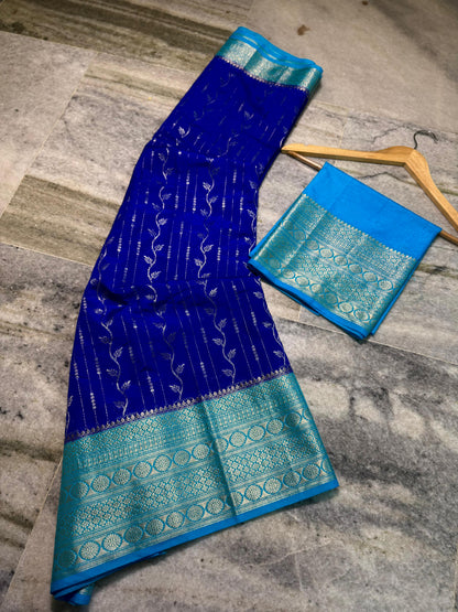 Budget Banarasi Handlooms’s semi chinya silk  sarees