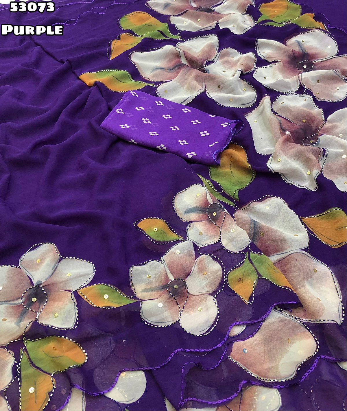 Trending soft weightless chiffon floral sarees