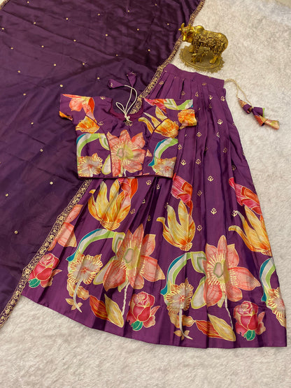 Position folk silk royal look lehengas