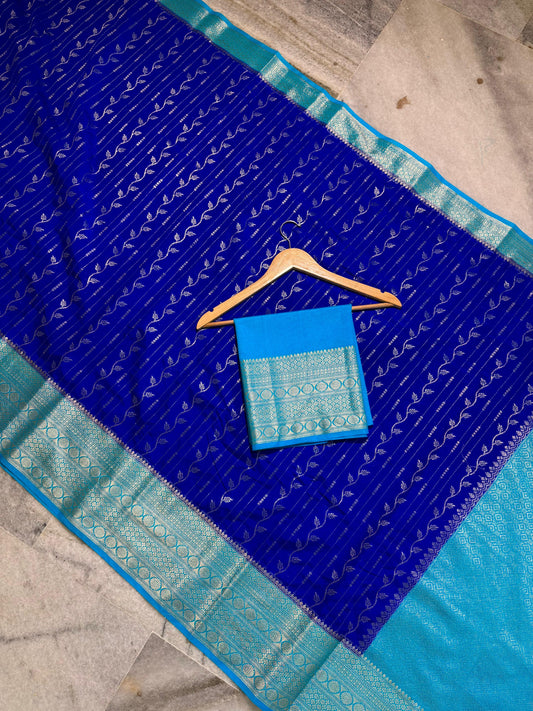 Budget Banarasi Handlooms’s semi chinya silk  sarees