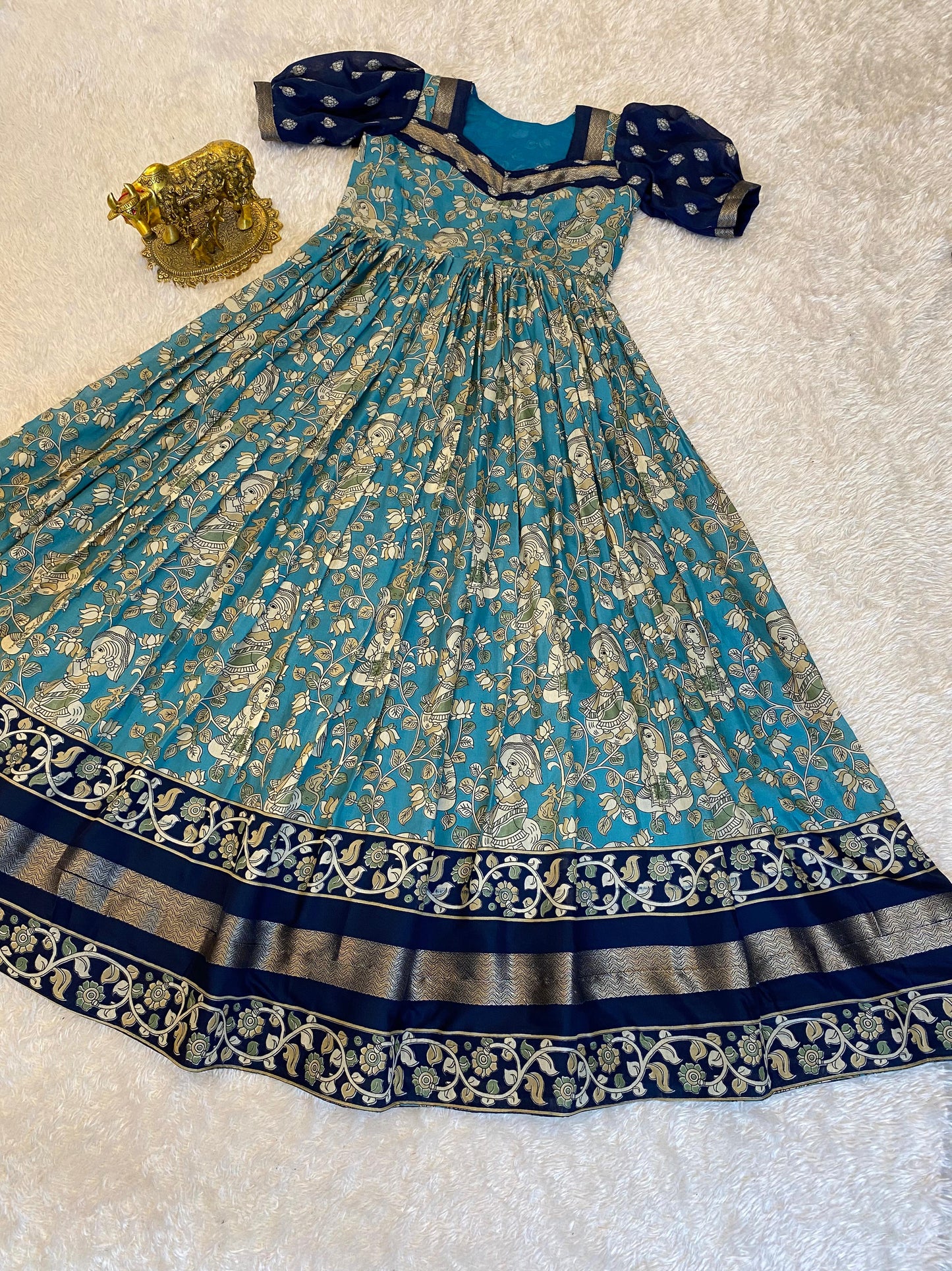 Mul cotton Kalakmari Gowns classic Insta