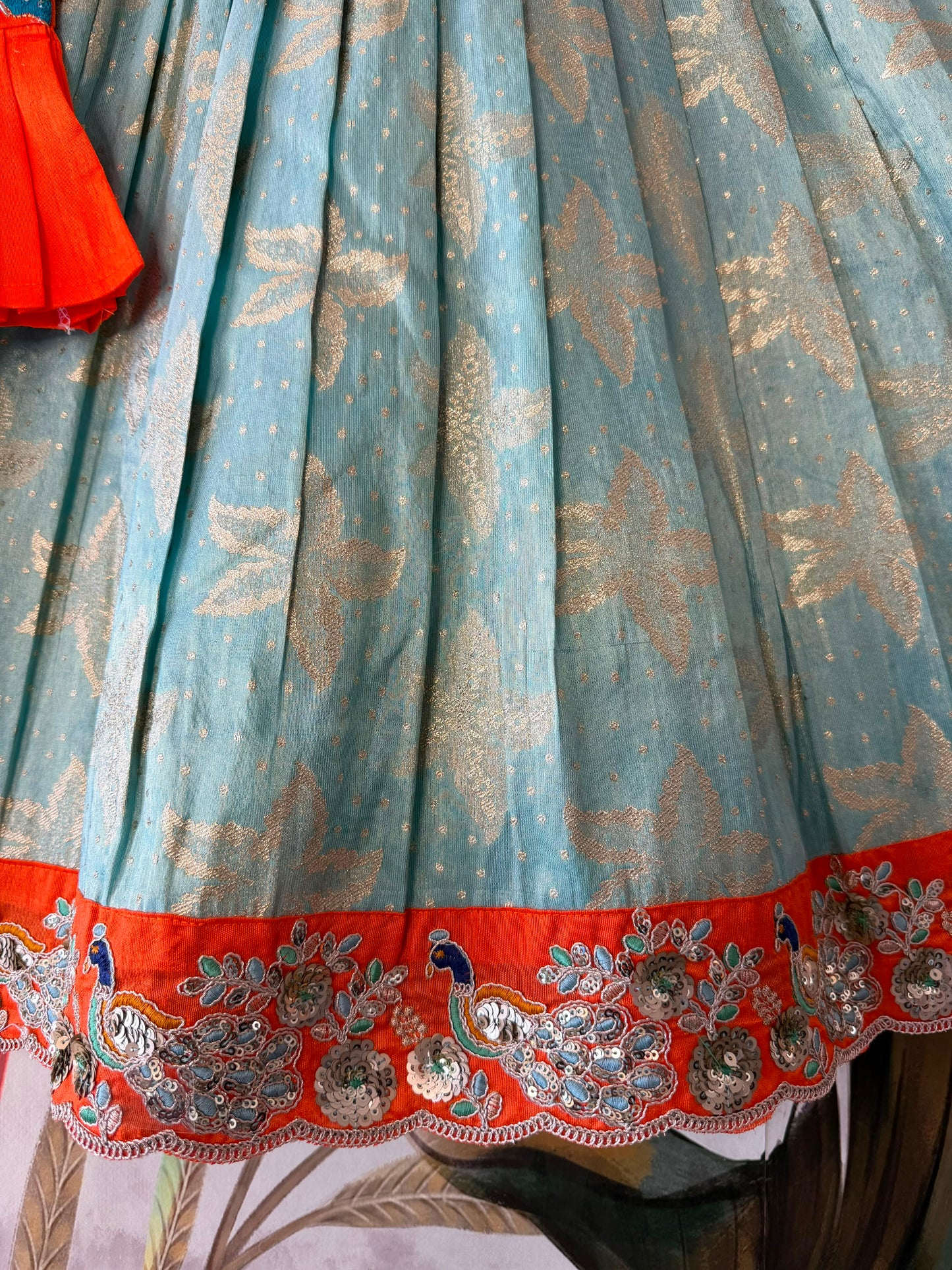 Floral cute Gown with Maggam Work Coat❤️