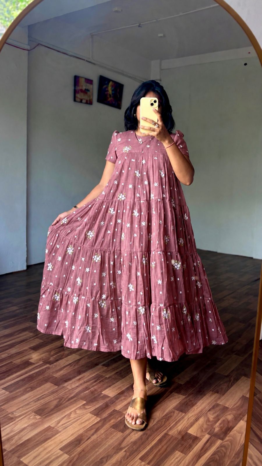 Cafe elegance Mul Chanderi gowns