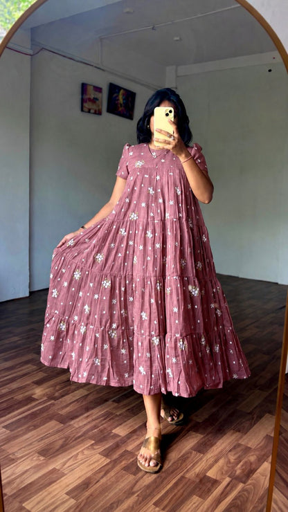 Cafe elegance Mul Chanderi gowns