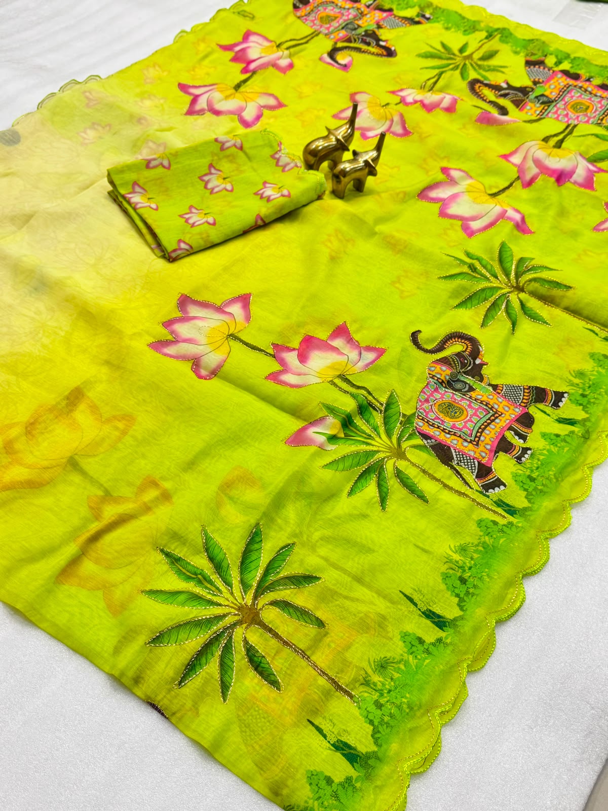 Budget soft Chanderi cotton digital sarees
