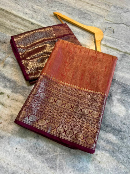 Banarasi trendy rao mango soft silk  sarees