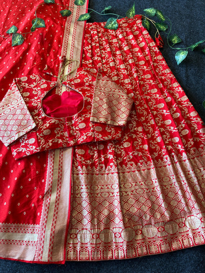 Pattu style south Indian festival lehenga for Ugadi