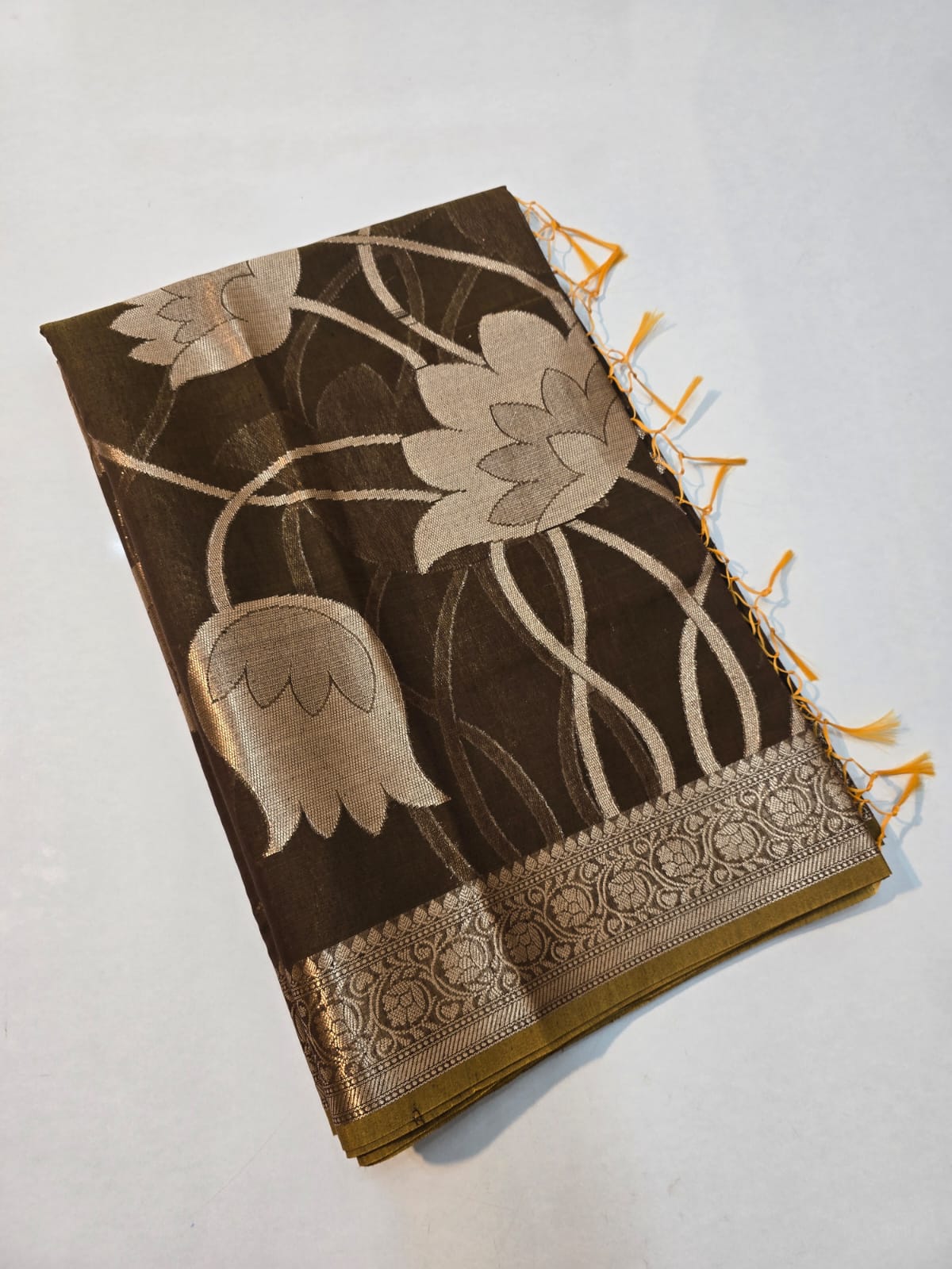 Banarasi mul cotton silk jaal pattern sarees