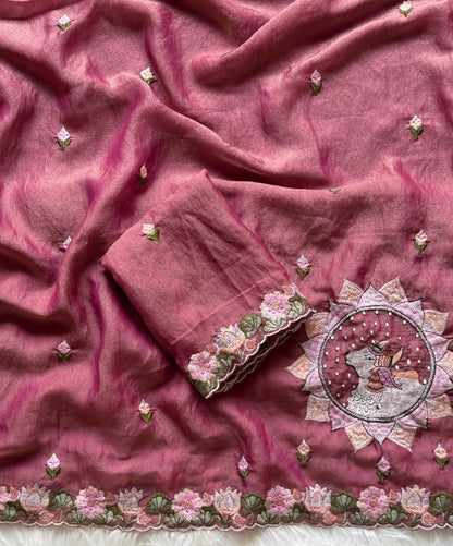 Premium floral embroidery cutwork budget classic saree