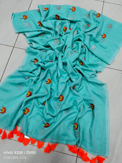 Budget Friendly Mul cotton Handloom Saree