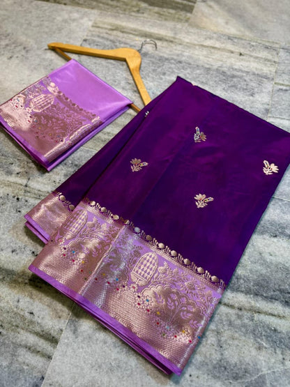 Banarasi katan top colours soft fab sarees