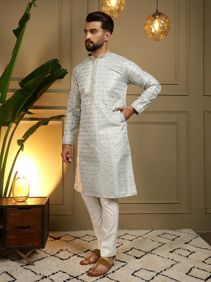 Semi Party wear gents kurta with paijama sets