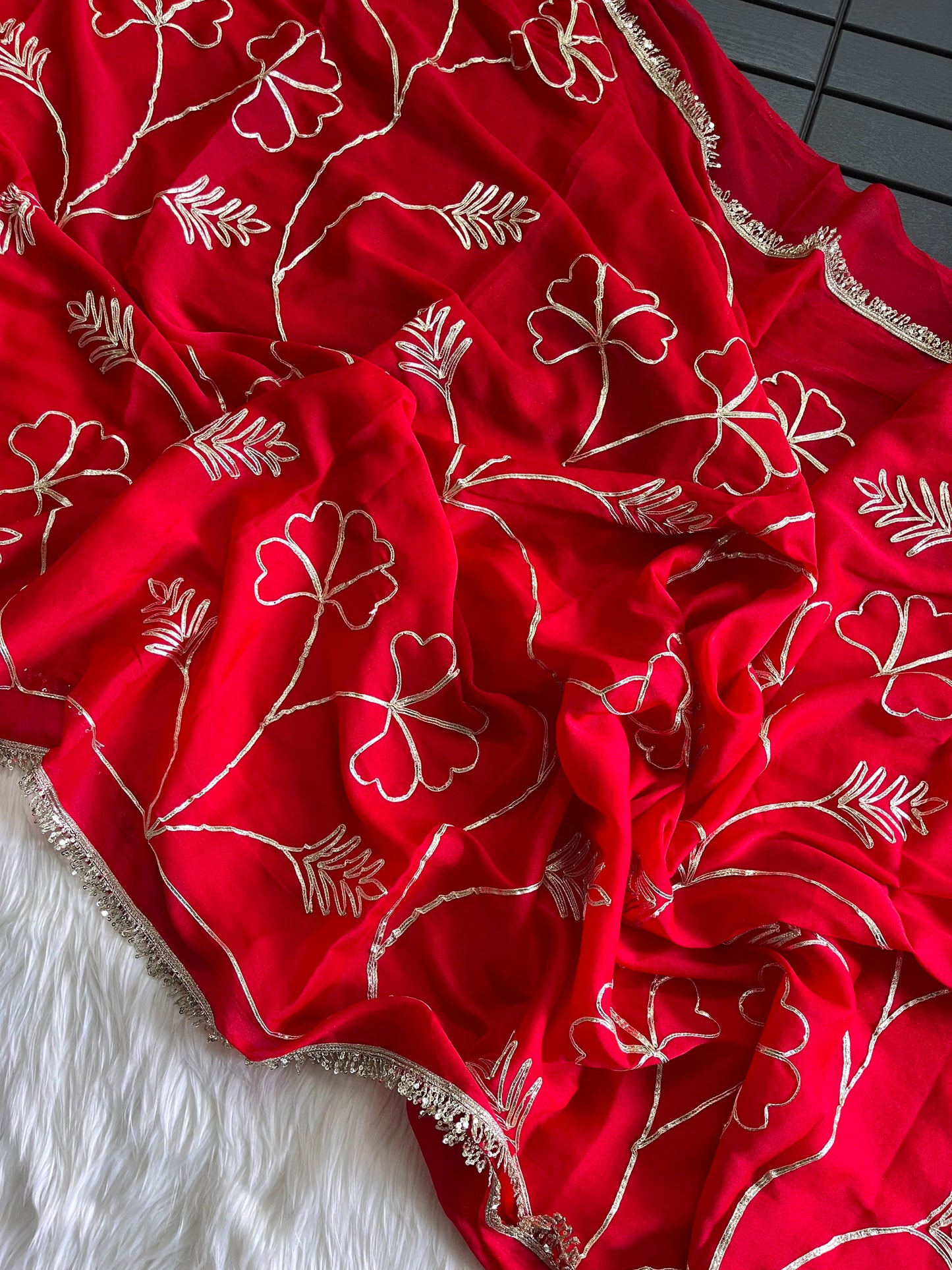Budget Georgette gota work sarees