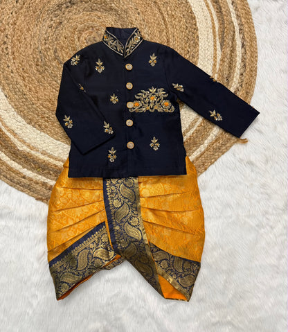 SISTER & BROTHER COMBO SET | FESTIVE SPECIAL KIDS MAGGAM BOY DHOTI