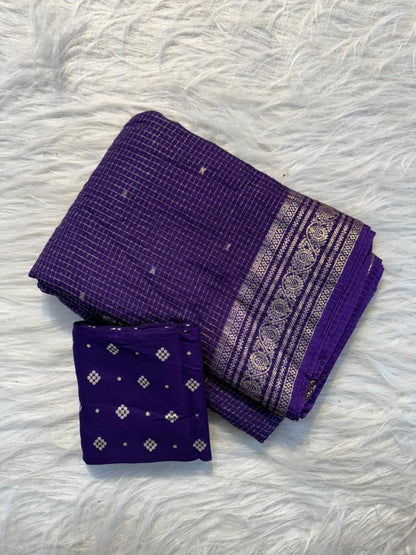 Trending Butta with Kanchipuram saree