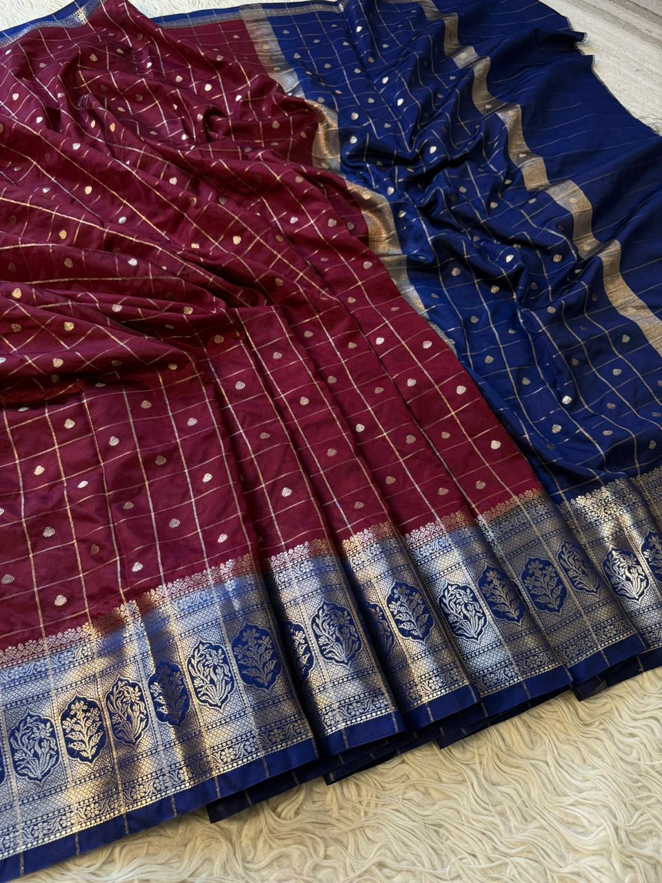 Vintage  traditional style butter silk Banarasi’s silk saree
