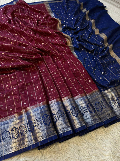 Vintage  traditional style butter silk Banarasi’s silk saree