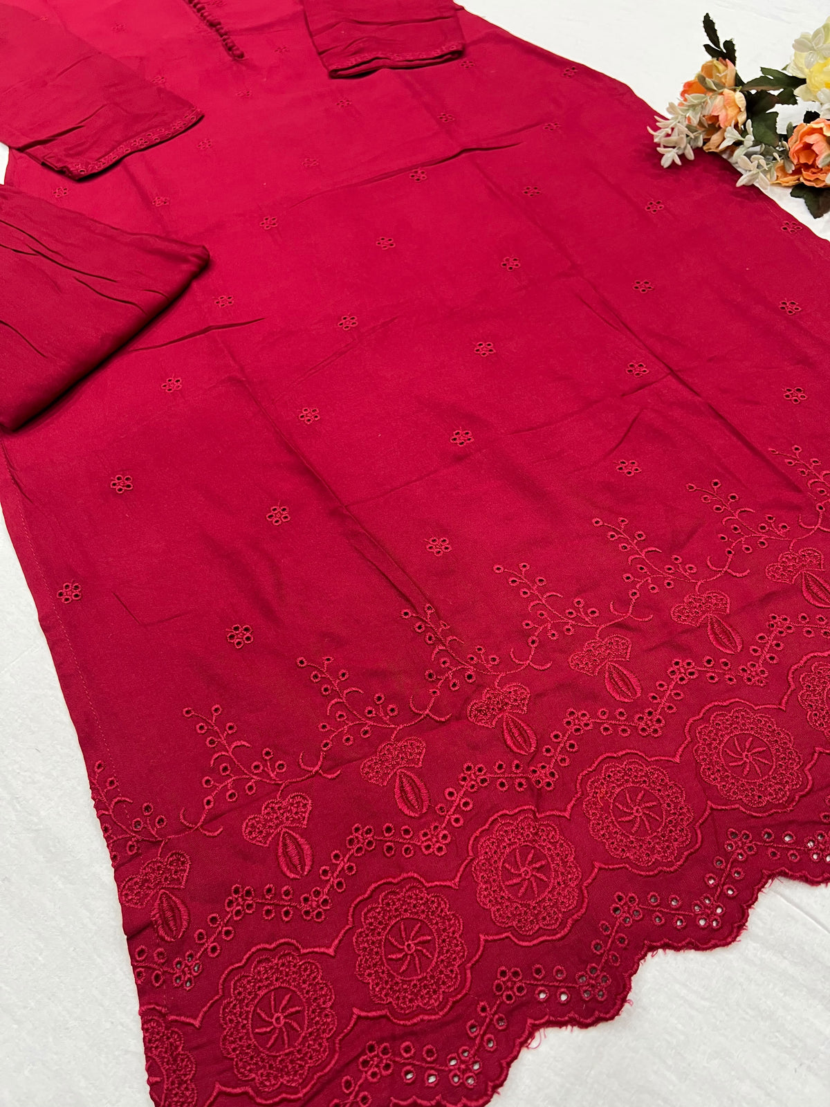 New Designers pastel colour Kurti Pant Dupatta Set