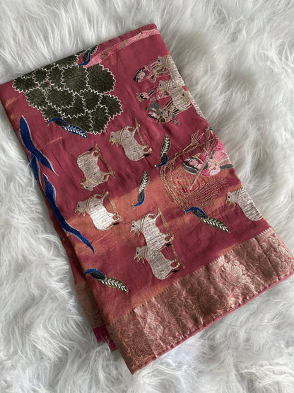 Viscose Zari Tissue Pure premium luxe saree