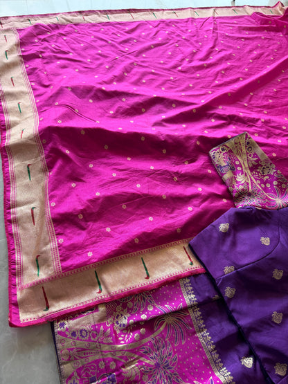 Elephant theme lehenga designer paithani weaving set