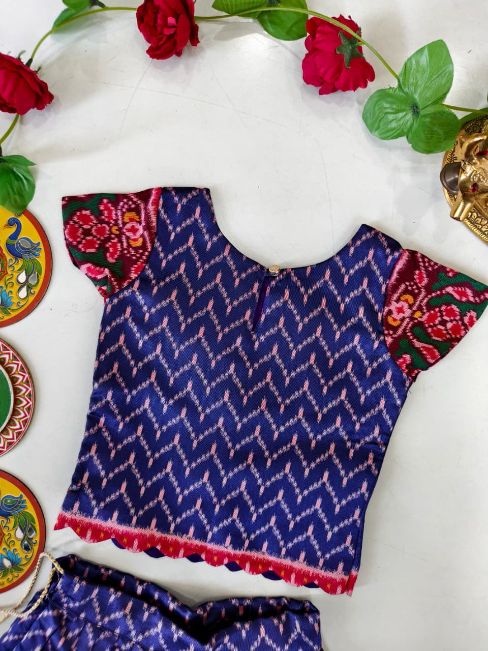 Patola silk blend cute kids skirts