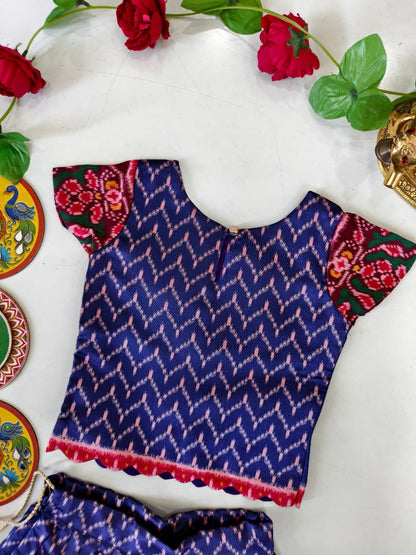 Patola silk blend cute kids skirts