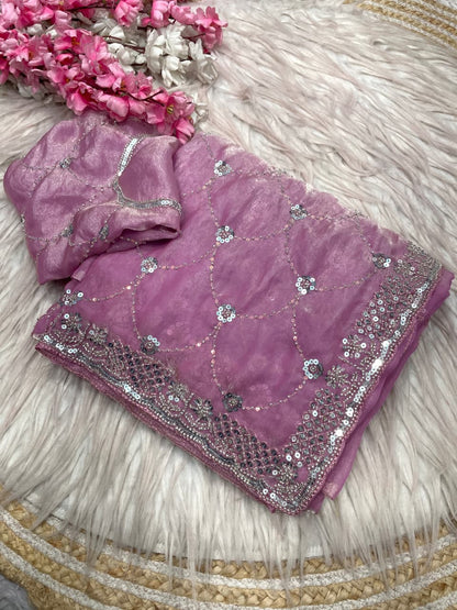 Fendy party luxe beads sarees