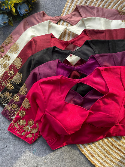 Premium Milan silk ready to wear blouse