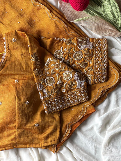 Beadspromax Saree with stitched Blouses Budget sarees