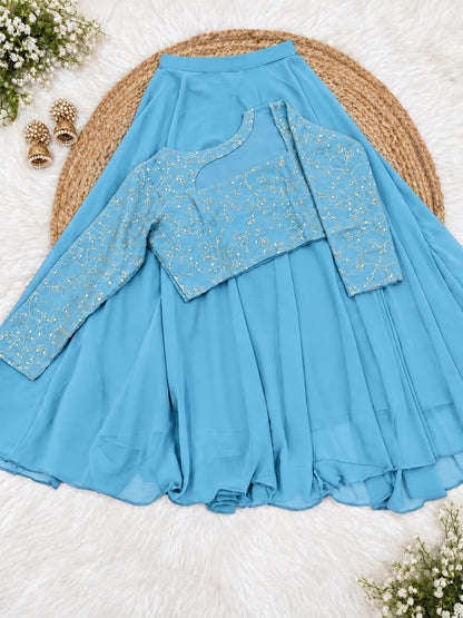 Crop top style (Anarakali ) gown stylish work sets