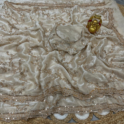 Luxe Cocktail Velvet Shine  Handwork Sarees