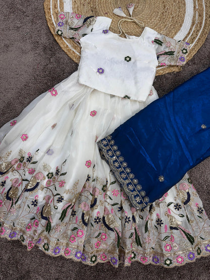 Kids Cute Lehenga set with dupatta for festival