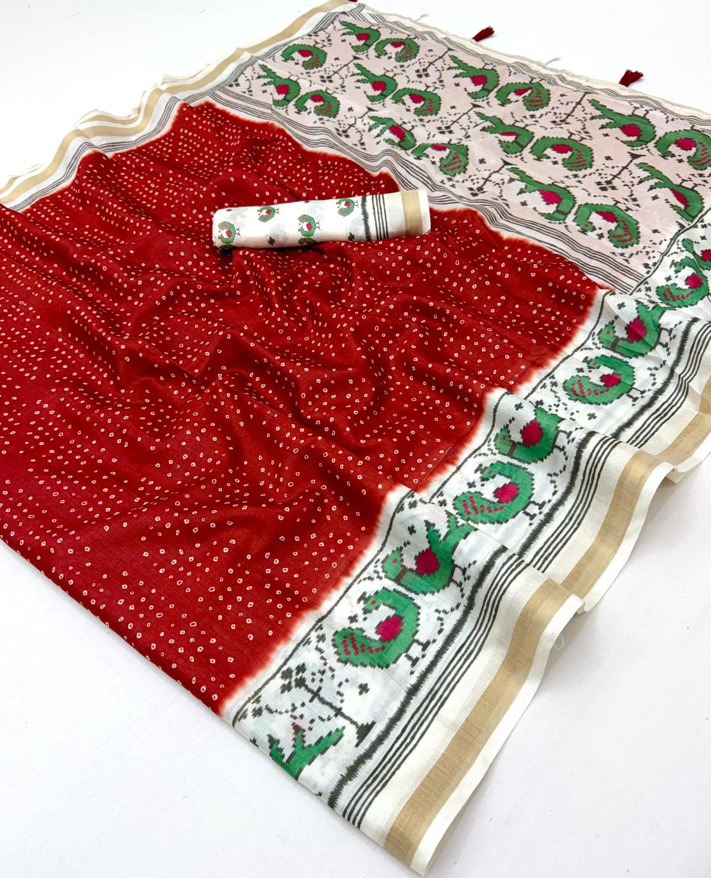 Cotton tissue budget saree