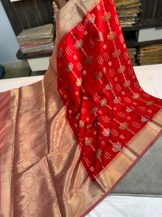 Banarasi dyble dupion budget saree best for Festivals✨