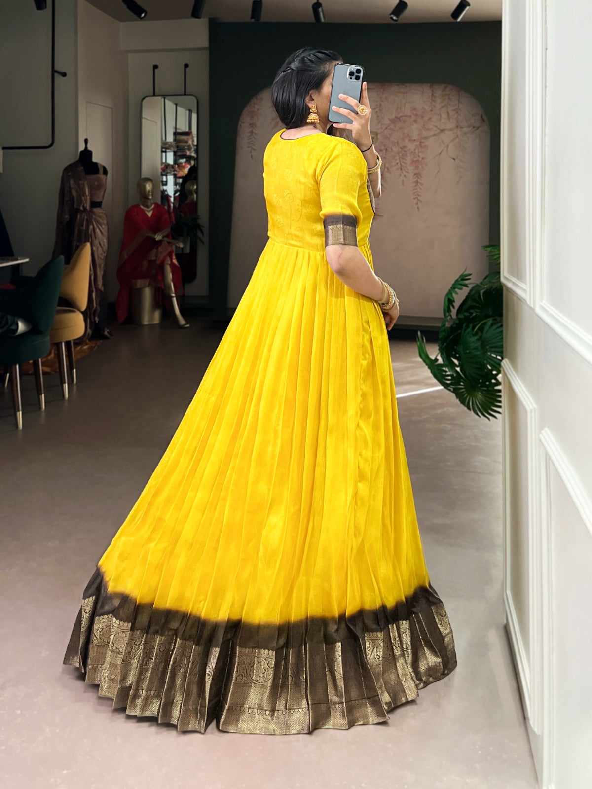 Classic long marshmello gowns  with weaving