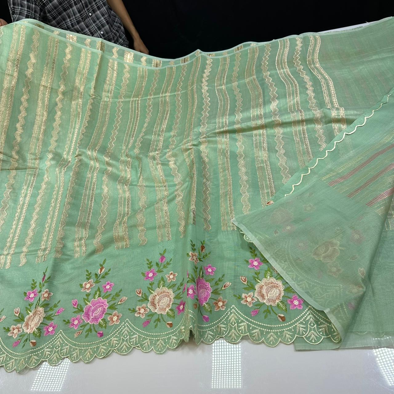 Premium embroidery work classic saree