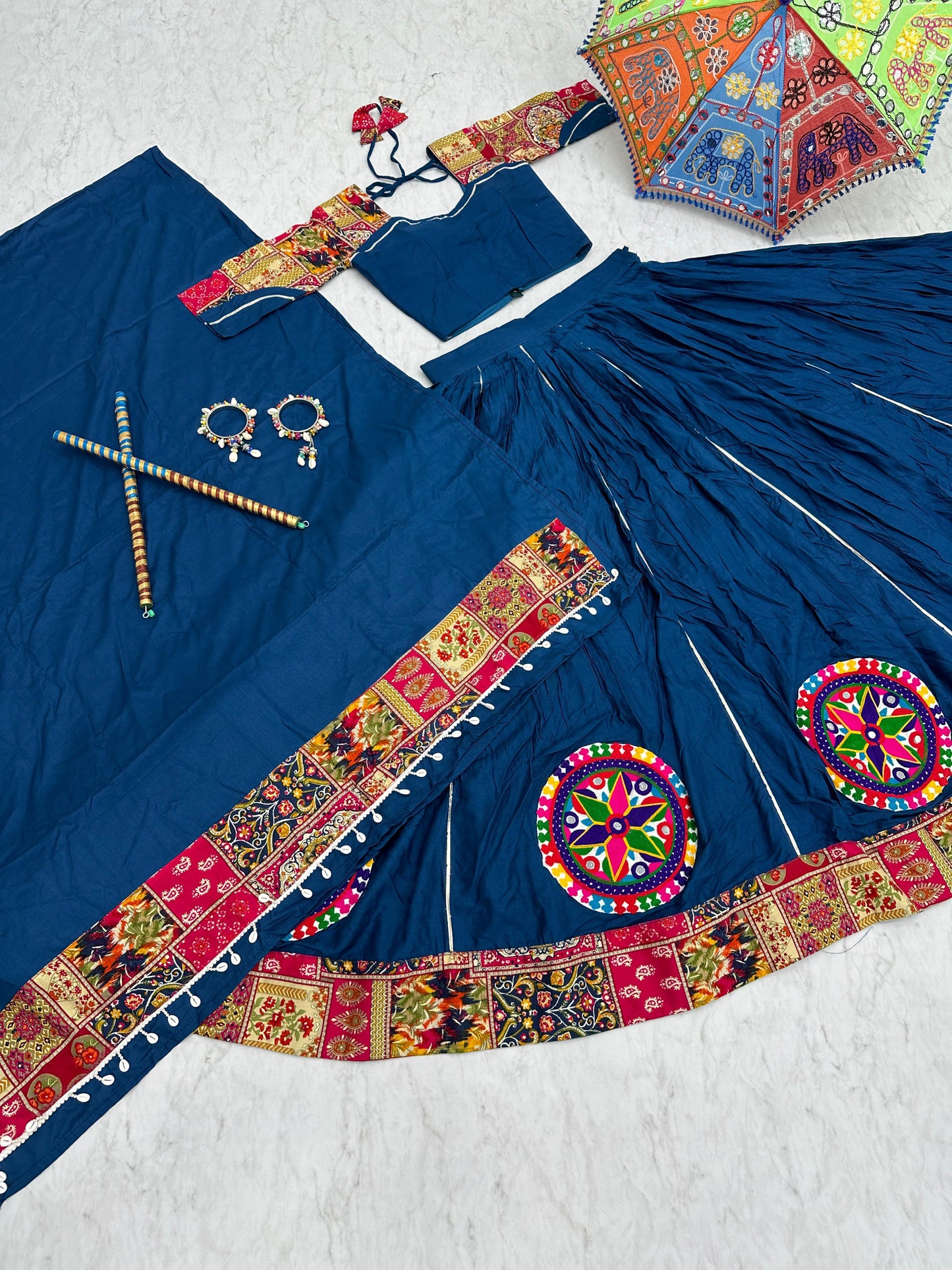 Navarathri dance lehenga Pure Cotton Dance