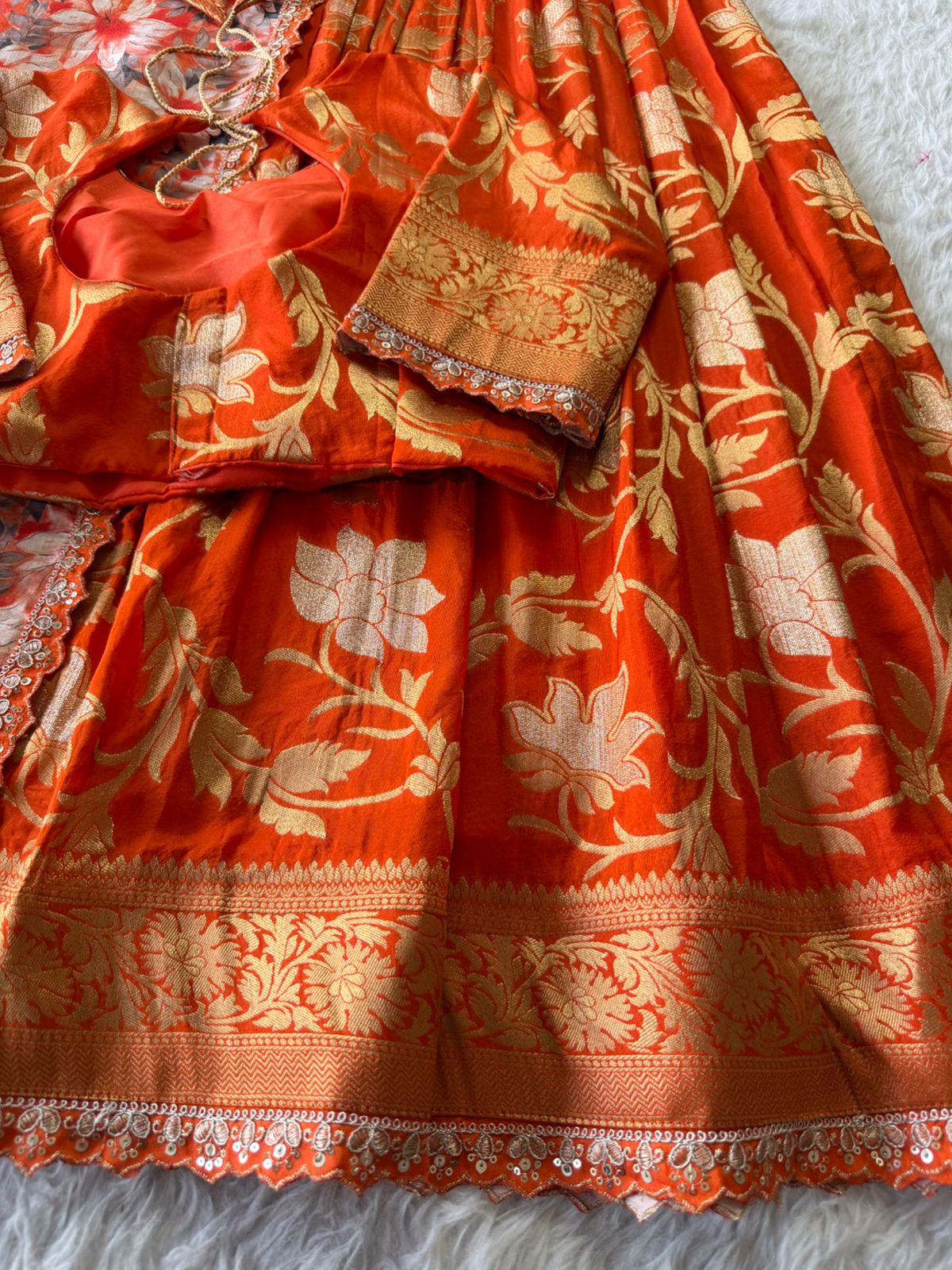 Soft Khadi crepe Designer Lehenga