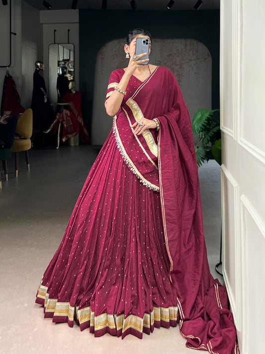 Sakhi – Chanderi Zari Weaving Lehenga Set