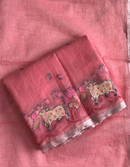 Pichwai Kota Doris With embroidery butties Budget sarees