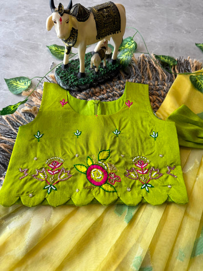 ✨ Little Princess Cute Bird Motif Festive Kids Gown